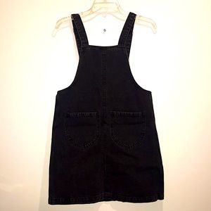 NWT Frank & Oak Black Denim Pinafore Dress